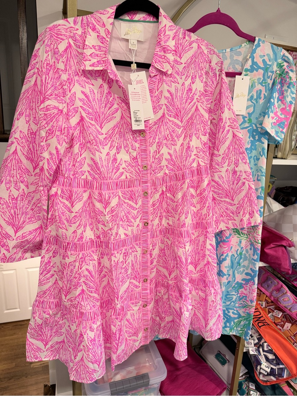 Lilly Pulitzer Pink Angie Dress in Shady Babe Engineered - Picture 4 of 5